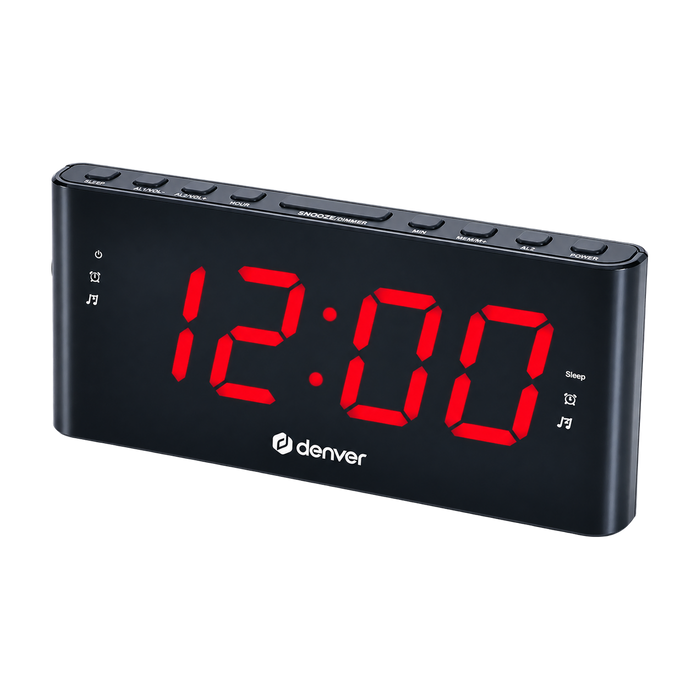 Denver wekkerradio met projectie · FM en dubbel alarm · CPR710