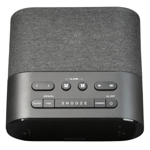 Denver Wekkerradio met Draadloze Oplader - Digitale Wekker - FM Radio - Dubbel Alarm - Dimmer - CRQ107 - Denvershop