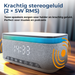 Denver Wekker met Draadloze Oplader - White Noise Machine - Digitale Wekker - Bluetooth - FM Radio - CRQ225 - Denvershop