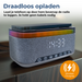 Denver Wekker met Draadloze Oplader - White Noise Machine - Digitale Wekker - Bluetooth - FM Radio - CRQ225 - Denvershop