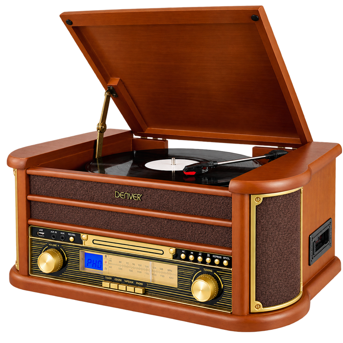 Denver retro platenspeler met DAB+, cd en cassette · MRD51