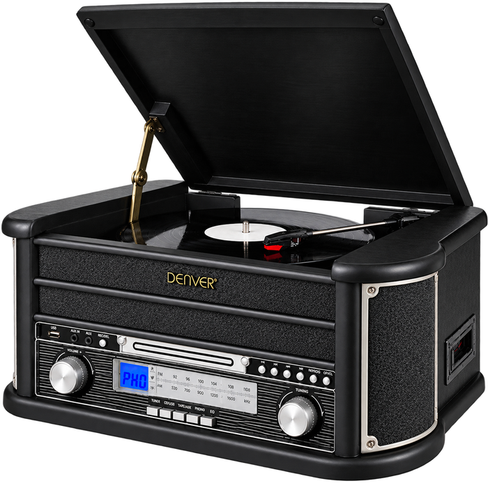 Denver retro platenspeler met DAB+, cd en cassette · MRD51