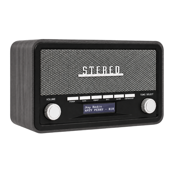 [Darkgrey] - Denver DAB Radio - Retro Radio - Bluetooth - DAB+/ FM - Dimbaar - Batterijen & Netstroom - DAB18 - Denvershop