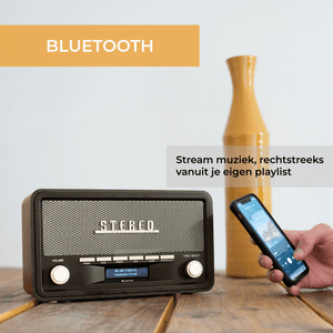 Denver DAB+ radio retro · bluetooth, FM en dimbaar display