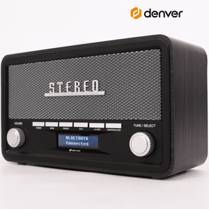 Denver DAB+ radio retro · bluetooth, FM en dimbaar display