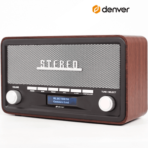 Denver DAB+ radio retro · bluetooth, FM en dimbaar display