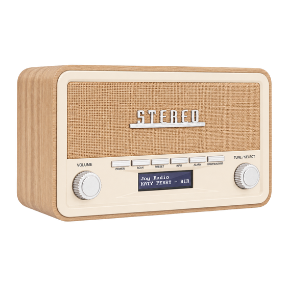 [Lightwood]-Denver DAB Radio - Retro Radio - Bluetooth - DAB+/ FM - Dimbaar - Batterijen & Netstroom - DAB18-Denvershop