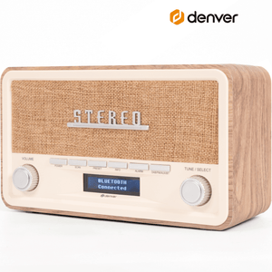 Denver DAB+ radio retro · bluetooth, FM en dimbaar display