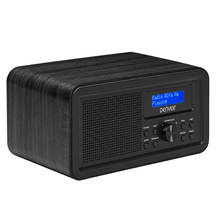Denver DAB+ radio retro · FM, batterij of netstroom