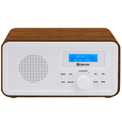 Denver DAB Radio - Retro Radio - FM Radio - Keukenradio - Draagbare radio - Batterijen & Netstroom - DAB30
