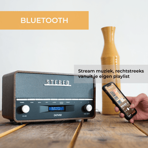 Denver DAB+ radio retro XL · bluetooth, FM en batterij