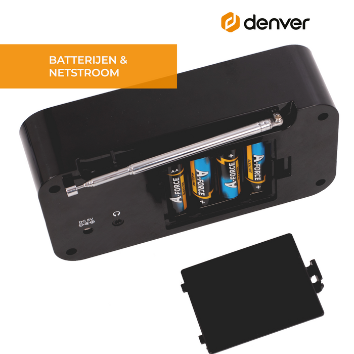 Denver DAB Radio - Noodradio / Noodpakket - Batterijen & Netstroom - Keukenradio - Draagbare Radio - DAB42