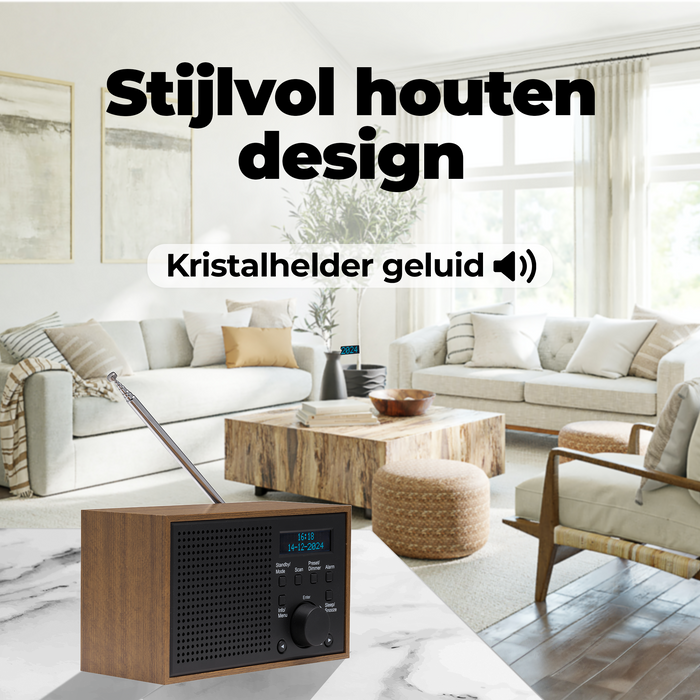 Denver DAB Radio - Noodradio / Noodpakket - Batterijen & Netstroom - Keukenradio - Draagbare Radio - DAB46