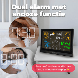 Denver Weerstation Binnen en Buiten - 8 in 1 - Draadloze Buitensensor - Weersvoorspelling - Wind & Regen - Radiogestuurd - WS650 - Denvershop