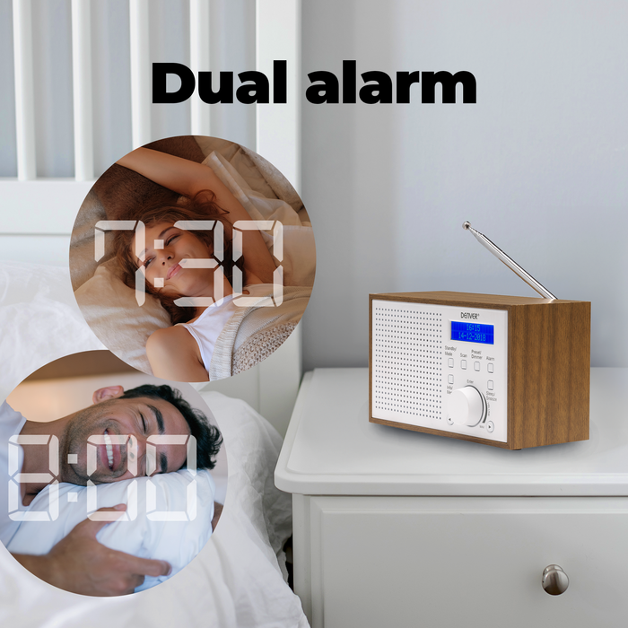 Denver DAB Radio - Noodradio / Noodpakket - Batterijen & Netstroom - Keukenradio - Draagbare Radio - DAB46