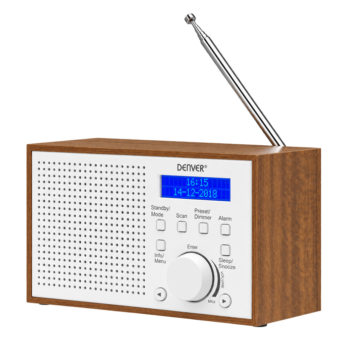 Denver DAB+ keukenradio · FM, batterij of netstroom · DAB46