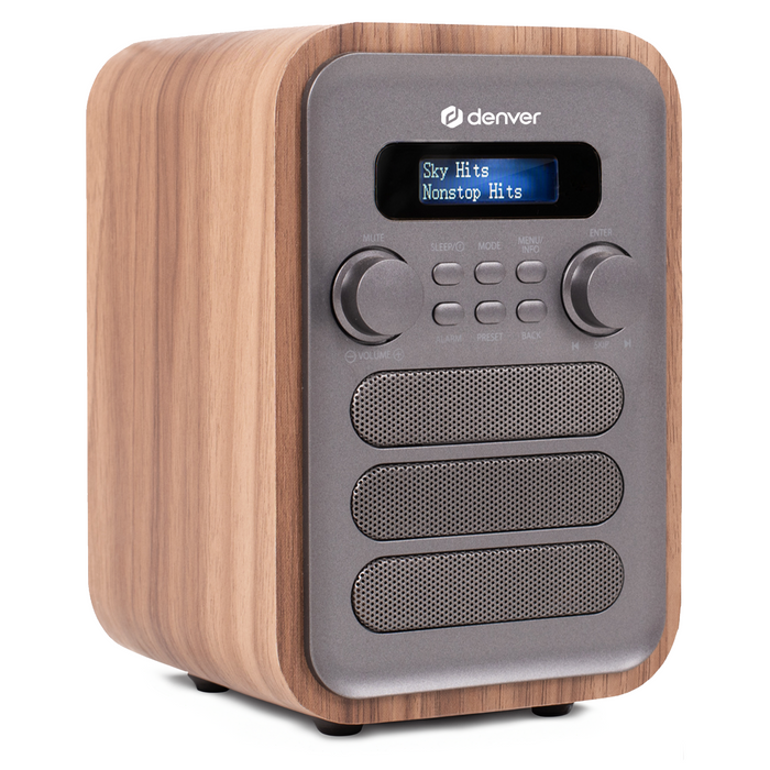 Denver DAB Radio - Retro Radio - Bluetooth - DAB+/ FM Radio - DAB48