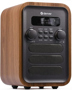 Denver DAB Radio - Retro Radio - Bluetooth - DAB+/ FM Radio - DAB48