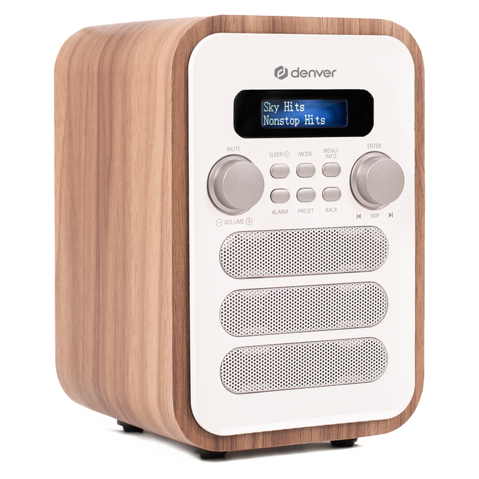 Denver DAB Radio - Retro Radio - Bluetooth - DAB+/ FM Radio - DAB48