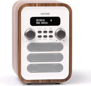 Denver DAB Radio - Retro Radio - Bluetooth - DAB+/ FM Radio - DAB48