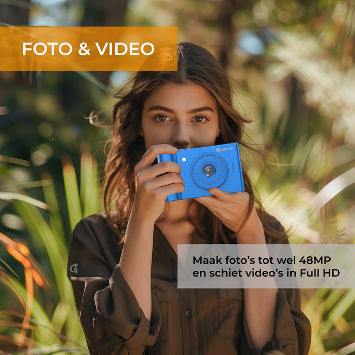 Denver Digitale Camera Full HD - 48MP - Vlog Camera - Foto & Video - Fototoestel - DCA4811