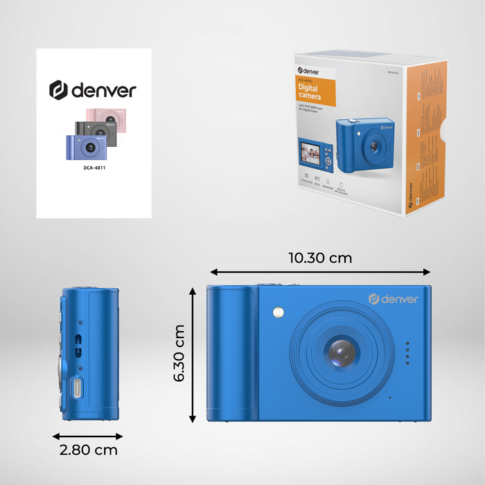 Denver Digitale Camera Full HD - 48MP - Vlog Camera - Foto & Video - Fototoestel - DCA4811