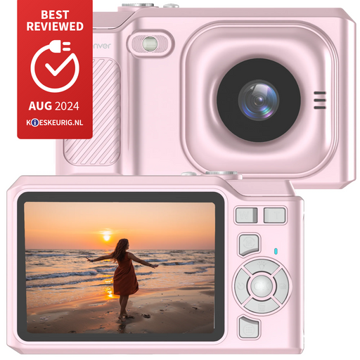 [Roze] - Denver Digitale Camera Full HD - 48MP - Vlog Camera - Foto & Video - Fototoestel - DCA4818 - Denvershop