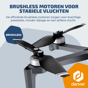 Denver Drone met Camera - Besturing via controller met 4 inch scherm - Live beeld - 3K video & 4K foto - voor Buiten - GPS - 6 assige Gyro Volwassenen en Kinderen - DCG3572