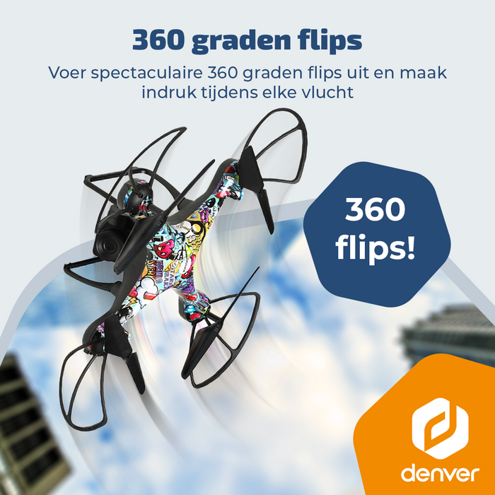 Denver Drone met Camera - Besturing via Controller of App (WiFi) - Live beeld - voor Buiten - Volwassenen en Kinderen - DCW340