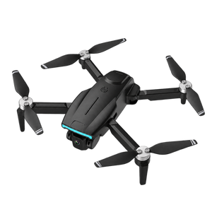 Denver DCW3520 drone met 2 camera's, zwart met blauwe led, schuin van boven
