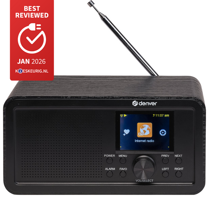 Denver DAB Internetradio - DAB - FM - Internetradio - Bluetooth - Alarmfunctie - DIR200