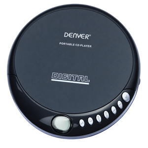 Denver DM24MK2 draagbare cd-speler in zwart, bovenaanzicht