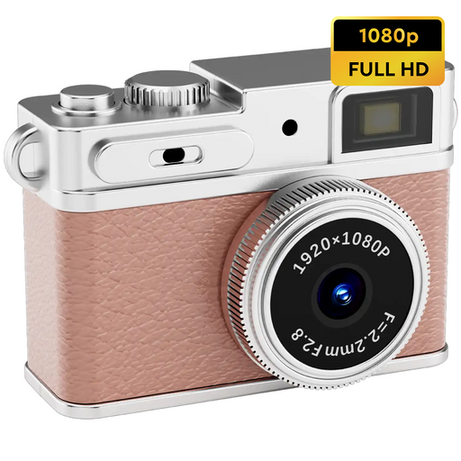[Roze] Denver Mini Digitale Camera – FullHD video & Foto 12MP -  0.96" TFT Scherm - Retro Design – Sleutelhanger - Video Camera - DMC1203