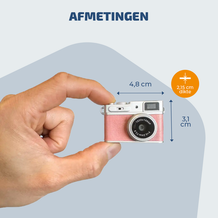 Denver Mini Digitale Camera – FullHD video & Foto 12MP -  0.96" TFT Scherm - Retro Design – Sleutelhanger - Video Camera - DMC1203