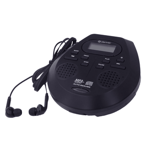 Denver Discman - Draagbare CD & MP3 speler - Anti shock - Ingebouwde speakers - Inclusief Oordopjes - CD, CD-R, CD-RW, MP3 - DMP395