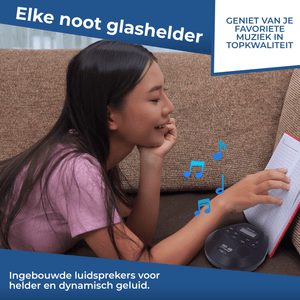 Denver Discman - Draagbare CD & MP3 speler - Anti shock - Ingebouwde speakers - Inclusief Oordopjes - CD, CD-R, CD-RW, MP3 - DMP395