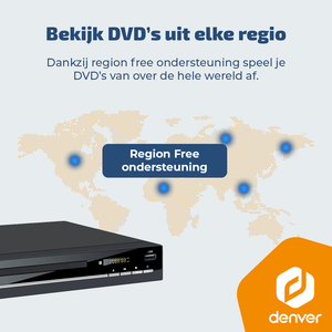 Denver DVD Speler met HDMI - Ondersteund FULL HD - CD Speler - Dolby Digital Decoder - USB / Scart - DVH1245