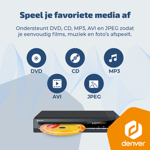 Denver DVD Speler met HDMI - Ondersteund Full HD - CD Speler - Dolby Digital Decoder - Coax / Scart / USB - DVH7787