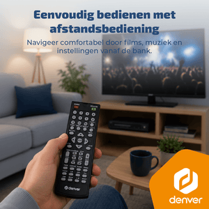 Denver DVD Speler met HDMI - Ondersteund Full HD - CD Speler - Dolby Digital Decoder - Coax / Scart / USB - DVH7787