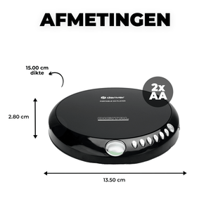 Denver Discman - Draagbare CD Speler - Inclusief Oordopjes - CD/CD-R/CD-RW - DM24MK2 - Denvershop