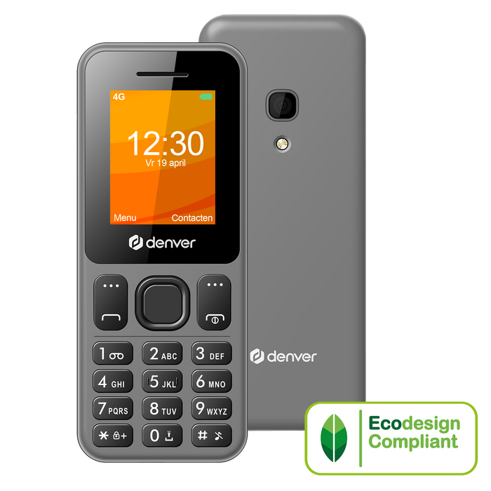 Denver Senioren Mobiele Telefoon 4G - GSM - FM Radio - Dual Sim - Simlockvrij - FAS1880L