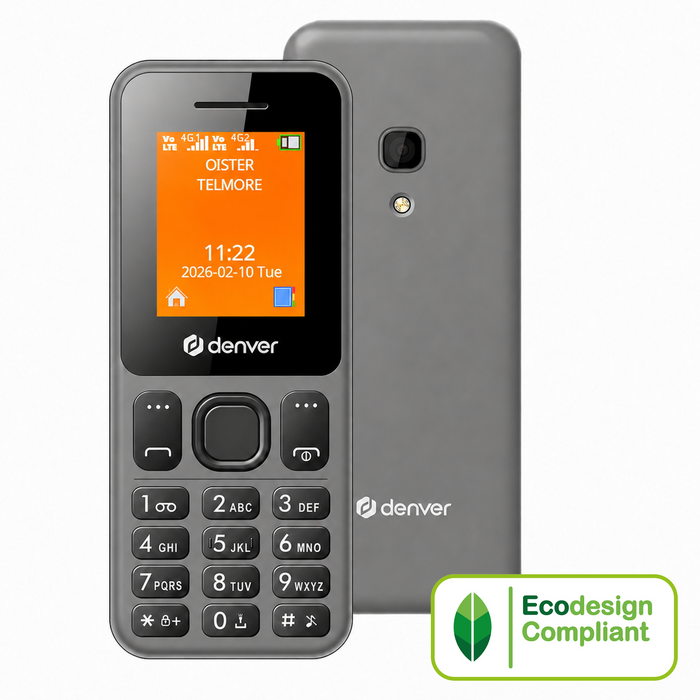 Denver Senioren Mobiele Telefoon 4G - GSM - FM Radio - Dual Sim - Simlockvrij - FAS1880L