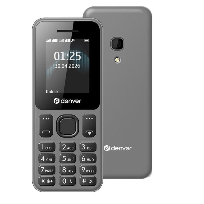 Denver Senioren Mobiele Telefoon 4G - GSM - FM Radio - Dual Sim - Simlockvrij - FAS1880L