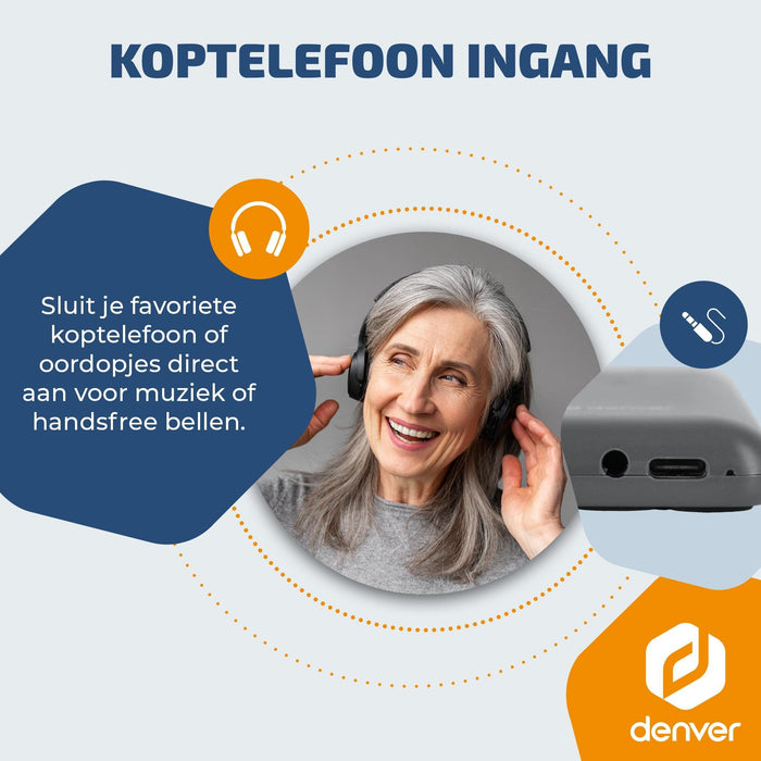 Denver Senioren Mobiele Telefoon 4G - GSM - FM Radio - Dual Sim - Simlockvrij - FAS1880L