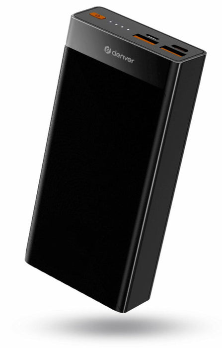 Denver Powerbank - 20000mAh - 22.5W Snelladen - Led Indicatie - Noodpakket - PQC20008 - Denvershop