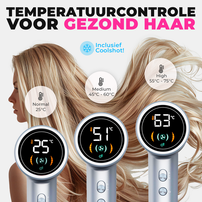 Denver Föhn / Ionische Haardroger - 3 Warmtestanden - Stijl Haar - Anti Pluis - HDD1400W