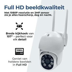 Denver Beveiligingscamera Buiten en Binnen - met Nachtzicht - Met WiFi & App - Full HD - Bewegingsdetectie - IOC224 - Denvershop