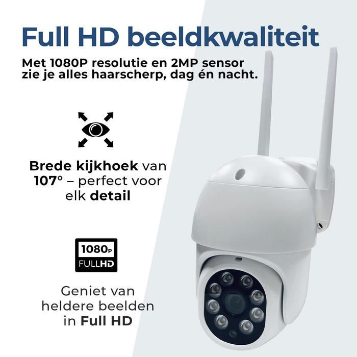 Denver Beveiligingscamera Buiten en Binnen - met Nachtzicht - Met WiFi & App - Full HD - Bewegingsdetectie - IOC224