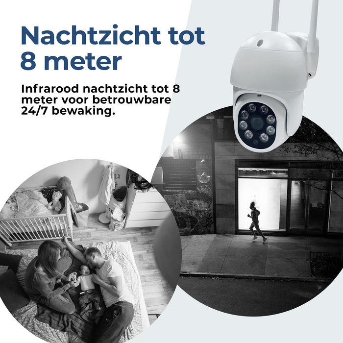 Denver Beveiligingscamera Buiten en Binnen - met Nachtzicht - Met WiFi & App - Full HD - Bewegingsdetectie - IOC224