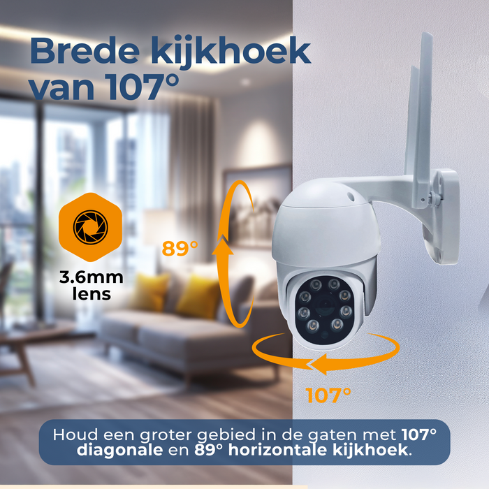 Denver Beveiligingscamera Buiten en Binnen - met Nachtzicht - Met WiFi & App - Full HD - Bewegingsdetectie - IOC224